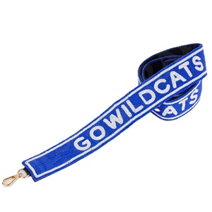Correas Personalizables de Moda para el Día del Partido de los Wildcats, Color Azul Rey y Blanco con Cuentas, Compatibles con la Mayoría de las Bolsas, ¡Gran Venta! - Product Image 1