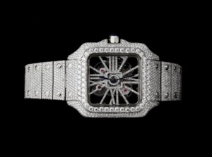 Reloj Iced Skeleton Plateado Cuadrado con Incrustaciones de Diamantes, Mecánico, Estilo Hip Hop para Hombre, Edición Limitada Premium de Lujo Vintage - Product Image 2