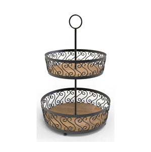 Modern Metal Wire 3-Tier Storage <b>Basket</b> <b>Stackable</b> Space Saving Neatening Stand Multi-Purpose Rectangle Shape - Product Image 4