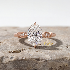 Anillo de Compromiso Vintage Delicado de Zyorio Jewels, Diamante Ovalado Cultivado en Laboratorio, Plata 925 para Mujer, Regalo de Boda, Ocasión Especial - Product Image 2