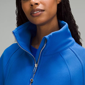 Vestido con Capucha de Forro Polar Azul Casual para Mujer, con Bordado, Cuello Alto y Manga Larga, para Invierno - Product Image 5