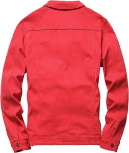 แจ็คเก็ตยีนส์ผู้ชายทรงสลิมฟิต สไตล์ลำลอง ติดกระดุม ผลิตจากโรงงานตามสั่ง ทำจากผ้าฝ้าย - Product Image 2