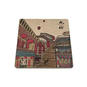 Aimant de réfrigérateur en bois avec fonction AR, souvenir personnalisé avec logo, pour sites touristiques de Taïwan - Product Image 1