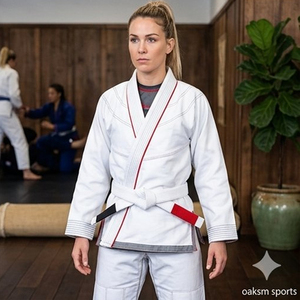 Kimono de Jiu Jitsu Personalizado, Material de Tejido Perlado, Kimono Brasileño de Jiu Jitsu con Parches Bordados, Todos los Colores, Negro y Blanco - Product Image 5