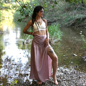 Falda Larga de Flamenco con Volantes, Estilo Español, Maxi Falda Boho para Festival, Ropa de Baile para Mujer, Regalo para Ella - Product Image 1