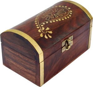 Boîte à bijoux en bois faite à la main, boîte de rangement décorative pour bagues, colliers et bracelets, pièce de décoration abordable pour la maison - Product Image 6