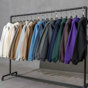 Ensemble de survêtements unisexes en molleton tricoté pour l'hiver, style streetwear, sweats à capuche vierges pour hommes et femmes, vente en gros - Product Image 1