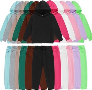 Conjunto Deportivo de Invierno para Niños, Sudadera con Capucha y Pantalones Jogger, Ropa Deportiva Unisex para Niños Pequeños, Forro Polar Cálido, Corduroy Personalizado, Cortavientos, Secado Rápido - Product Image 6