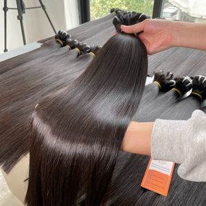 Prêt à Expédier 30 Pouces Os Droit Remy Extensions de Cheveux Double Dessiné Non Transformé Cru Vietnamien Cheveux Humains Couleur Naturelle 1B - Product Image 5