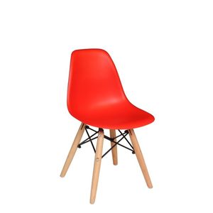 Silla de Diseño Contemporáneo de Plástico Estilo Mid-Century con Patas de Madera, Elegante Asiento para Comedor, Muebles para el Hogar - Product Image 2
