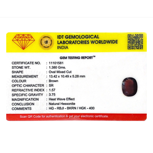 Natural Hessonite Gomed 6.9 Carat Oval Cut Loose Gemstone for Fine Jewelry - Product Image 4