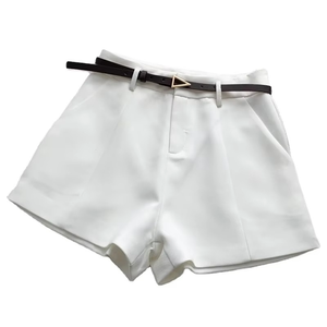 Shorts Casuales para Mujer, Corte en A, Cintura Alta, Elegantes, para Oficina, con Cinturón, Estilo Vintage, Pantalones Cortos Femeninos para Primavera/Verano - Product Image 2