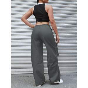 2025 High-Waisted Women's <b>Cargo</b> Pants Breathable Baggy Stretchy <b>Wide</b> <b>Leg</b> Jogger 4 Pockets Y2K Streetwear Casual Style - Product Image 1