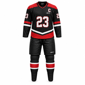 Conjunto de Uniforme de Hockey sobre Hielo Personalizado para Hombre – Jersey, Pantalones y Calcetines Sublimados con Logotipo y Número Personalizados - Product Image 2