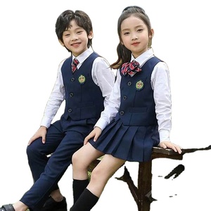 เสื้อกั๊กแบบกระดุมแถวเดียวสำหรับเด็กผู้หญิงเด็กผู้ชายชุดเครื่องแบบนักเรียนสำหรับเด็กผู้ชายและเด็กผู้หญิง - Product Image 2