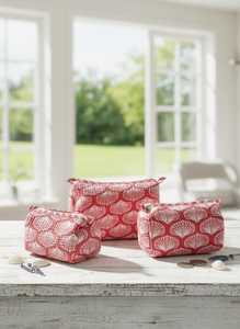Lot of 10-500 Pcs Set Cotton Floral Printed Quilted <b>Foldable</b> 22x20cm Makeup <b>Bag</b> & Toiletry Travel Pouches for Bathroom - Product Image 5