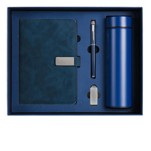 กล่องของขวัญสุดหรู บรรจุภัณฑ์ A4/A5 แก้วน้ำ สมุดโน้ตปกหนัง พร้อมกล่องของขวัญ  โลโก้บริษัท  ชุดสมุดโน้ตสีขาวแบบกำหนดเอง - Product Image 1