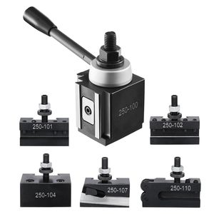 Set di 6 Portautensili a Cambio Rapido per Tornio, Tipo a Cuneo, Accessori per Portautensili da Tornitura, Adattatori per Portautensili Rapidi - Product Image 1