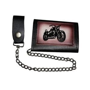 Cartera de cuero genuino triple de alta calidad unisex con patrón de logotipo de forro de algodón y cierre de botón de longitud corta para hombres - Product Image 4