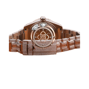 Montre de luxe en moissanite pour homme, entièrement sertie de pierres, en acier inoxydable, montre diamantée - Product Image 4