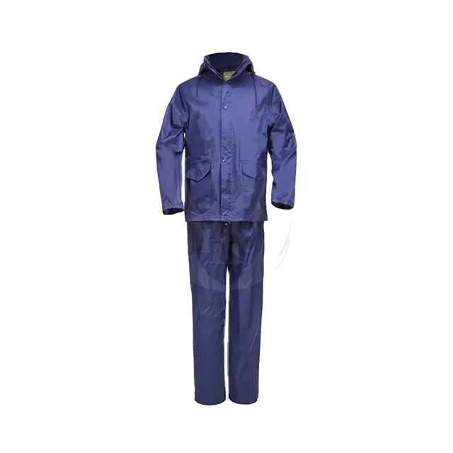 High Quality Made Navy Color Rain-wear Rain Safety Suit Men/Women Rain Safety Suit