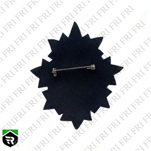 Broche de luxe faite à la main personnalisé feuille coeur broderie lingot fil perle enfants cuivre artisanal broche pour accessoire de vêtement - Product Image 3