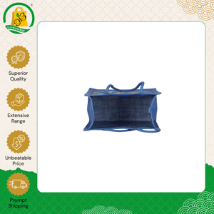 Nouveaux arrivages : Grands sacs fourre-tout en tissu recyclé de jute calico bio pour femmes, avec logo personnalisé - Product Image 5