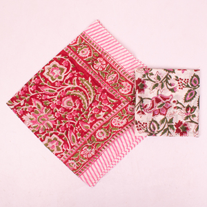 Bandana carrée artisanale imprimée au bloc de Jaipur – Foulard multifonctionnel pour la tête et le cou, respectueux de l'environnement - Product Image 4