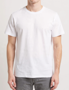 เสื้อยืดผู้ชายทรงปกติ แขนสั้น ผ้าฝ้าย 100% สกรีนโลโก้ด้านหน้า รับผลิตตามแบบ สำหรับฤดูร้อน แห้งเร็ว ไม่เป็นขุย จาก Trendy Wholesales - Product Image 6