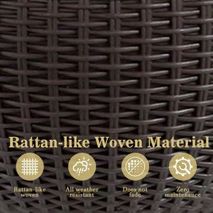 Grande Vaso Sospeso Autoirrigante da 13,4 Pollici Ispirato al Rattan, Resistente alla Decomposizione delle Radici, con Serbatoio d'Acqua, Accessorio per Cesti Sospesi - Product Image 5