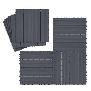 Set di 9 Piastrelle Incastrabili per Pavimenti Esterni, Impermeabili e Resistenti alle Intemperie, per Balconi, Porticati e Giardini - Product Image 1