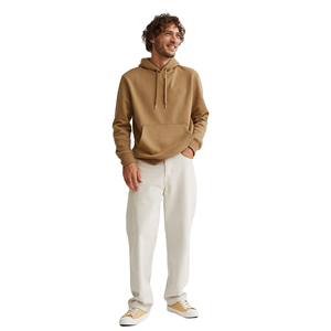Men's 100% Cotton Pullover Hoodie High Quality <b>Thick</b> <b>Fleece</b> Solid Plain Dyed Breathable Eco-Friendly Custom Size Embroidered - Product Image 1