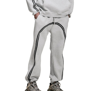 กางเกงวินเทจเรียกระหนดความเป็นกรดกางเกงสเวตเตอร์ของผู้ชายแนวสตรีทแวร์กางเกงลำลองขาบานสำหรับนักศึกษา - Product Image 2