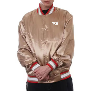 Chaqueta Varsity de Satén con Estampados Personalizados, Bordes Acanalados y Acabado Duradero, Venta al Por Mayor - Product Image 5