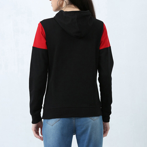 Sweat à capuche minimaliste uni pour femme avec poignets côtelés et poche kangourou – Marque privée, prix de gros - Product Image 3