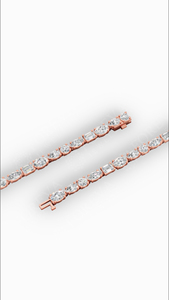Pulsera de tenis con diamantes cultivados en laboratorio de corte mixto dinámico, oro de 14K, joyería fina de lujo, fabricante y proveedor mayorista - Product Image 2