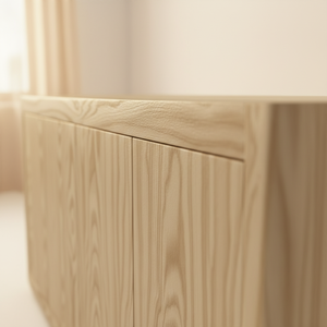 Aparador Moderno de Roble Macizo de 4 Puertas con Bordes Suaves y Diseño Ecológico - Product Image 6