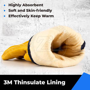 Gants de travail en cuir texturé à usage général, résistants à la chaleur, anti-coupure, imperméables, tailles et couleurs personnalisables - Product Image 2