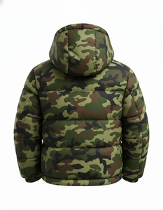 Chaqueta Acolchada con Capucha Verde para Hombre, Impermeable, Transpirable, Ecológica, con Forro de Algodón, para Invierno - Product Image 4