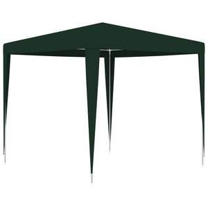 Carpa Plegable para Fiestas de 8.2x8.2 pies, de Polietileno Verde y Acero, para Bodas y Celebraciones - Product Image 2
