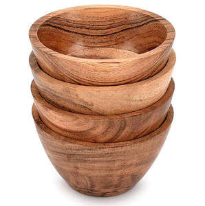 Tazón para Servir Ensaladas de Madera Ecológico Hecho a Mano - Color Natural, Apto para Lavavajillas y No Tóxico - Product Image 5