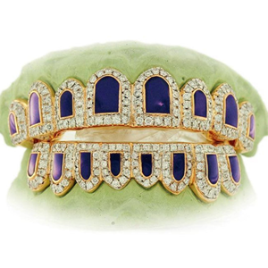 Grillz dentaire Hip Hop personnalisé en argent 925, serti de diamants Moissanite, bijoux dentaires en argent, meilleur prix - Product Image 2