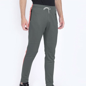 Men's Gray Pink Color Blocked Cotton Letter Print Sweatpants Elastic Waist Drawstring Side Pockets Casual Joggers Breathable - Product Image 2