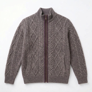 Suéter de Punto para Mujer, Estilo Nórdico, con Patrón Geométrico, Manga Larga, Cuello Redondo, Puños y Dobladillo Acanalados, Estilo Vintage - Product Image 1