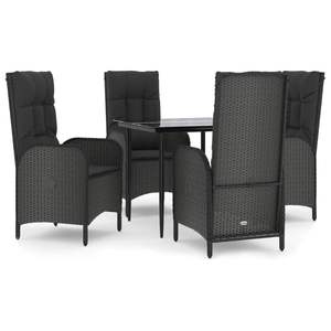 Juego de Comedor Negro para Patio, Muebles de Comedor para Jardín al Aire Libre - Product Image 2