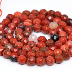 ลูกปัดแจสเปอร์สีแดงขนาด 4 มม. เกรดแท้ พลอยธรรมชาติทรงกลมเหลี่ยมเพชรพลอย ลูกปัดแบบหลวม มีตัวเลือกแบบขายส่งจำนวนมาก - Product Image 2