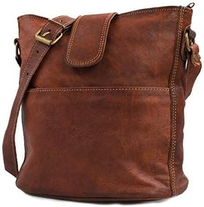 Best Quality Genuine Leather Satchel Bag With <b>Shoulder</b> <b>Strap</b> Classic Flap Closure Durable Brown Unisex Daily Use From India - Product Image 1