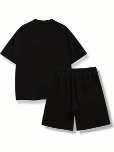 Nouvelle Collection 2026 – Ensemble Décontracté Unisexe Respirant pour Homme : T-shirt Manches Courtes et Short 100% Coton – Idéal Été – Meilleures Ventes - Product Image 3