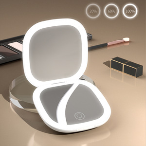 <b>LED</b> Makeup Mirror Portable Double Lighted <b>Vanity</b> Mirror Selfie Cosmetics Mirror for Home Travel - Product Image 4