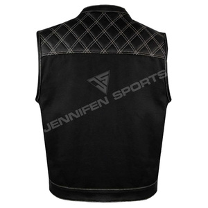 Veste de motard en cuir et toile à coupe diamant pour homme, grande taille, nouvelle collection hiver, haute qualité, haute visibilité, vente chaude - Product Image 4
